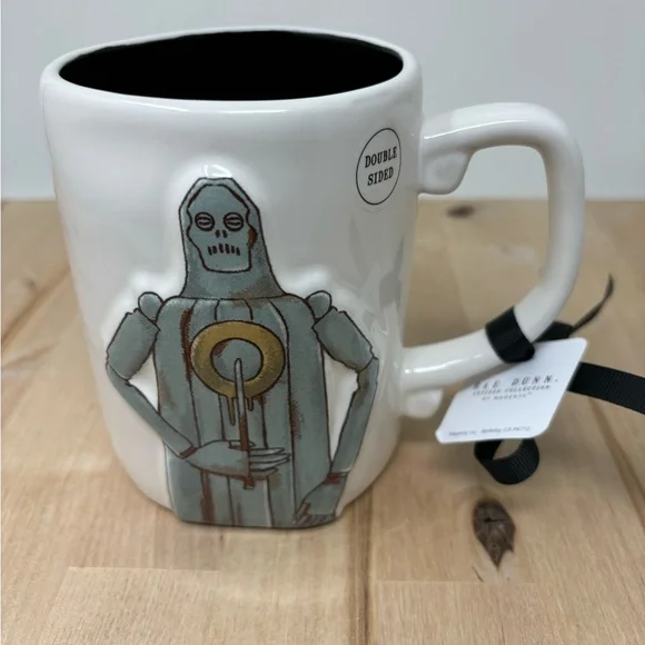 Rae Dunn DEFENSE AGAINST THE DARK ARTS Mug White Double Sided Harry Potter New - Picture 2 of 4